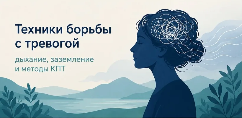 Техники борьбы с тревогой: дыхание, заземление и методы КПТ