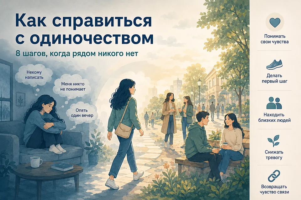 Как справиться с одиночеством: 8 шагов, когда рядом никого нет — от вечера в одиночестве к общению с людьми