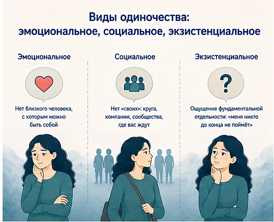 Виды одиночества: эмоциональное, социальное и экзистенциальное — чем они отличаются