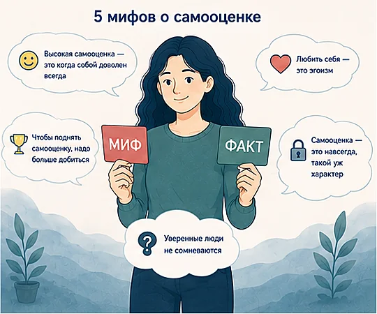 5 мифов о самооценке: миф и факт о том, что такое здоровая самооценка