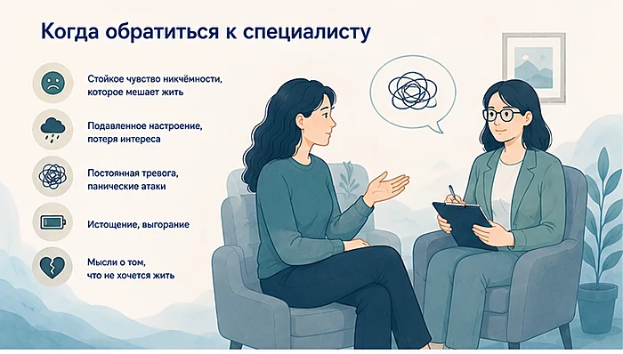 Когда при низкой самооценке стоит обратиться к специалисту