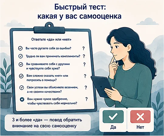 Быстрый тест: какая у вас самооценка — шесть вопросов да или нет