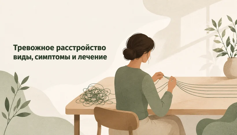 Тревожное расстройство: виды, симптомы и лечение — женщина распутывает клубок на отдельные нити